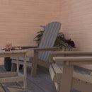 Set Of Two Riviera Folding Adirondack Patio Chairs With Matching Outdoor Side Table