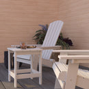 Set Of Two Riviera Folding Adirondack Patio Chairs With Matching Outdoor Side Table