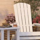 Set Of Two Riviera Folding Adirondack Patio Chairs With Matching Outdoor Side Table