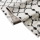 Ivory Bohemian Low Pile Rug with Geometric Design