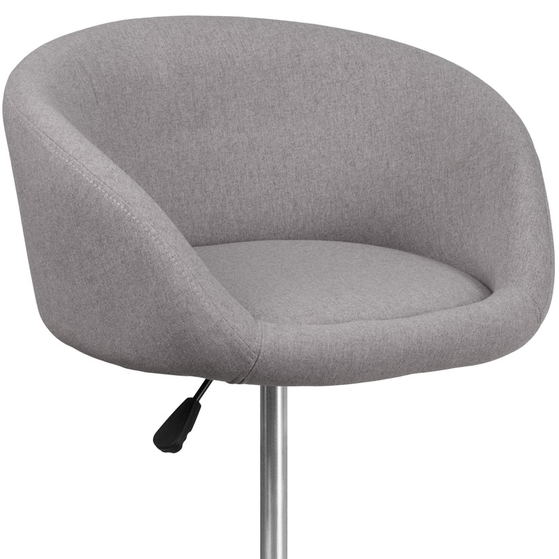 Valencia Bucket Seat Bar and Dining Stool with 360 Swivel, Adjustable Height and Chrome Footrest