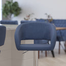 Rothko Modern Bar Stool Rounded Mid-Back Stool With Height Adjustable Swivel Seat