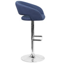 Rothko Modern Bar Stool Rounded Mid-Back Stool With Height Adjustable Swivel Seat