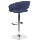 Rothko Modern Bar Stool Rounded Mid-Back Stool With Height Adjustable Swivel Seat