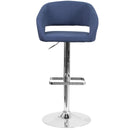 Rothko Modern Bar Stool Rounded Mid-Back Stool With Height Adjustable Swivel Seat