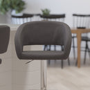 Rothko Modern Bar Stool Rounded Mid-Back Stool With Height Adjustable Swivel Seat