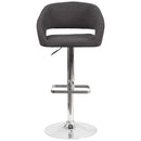 Rothko Modern Bar Stool Rounded Mid-Back Stool With Height Adjustable Swivel Seat