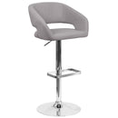 Rothko Modern Bar Stool Rounded Mid-Back Stool With Height Adjustable Swivel Seat