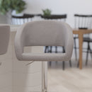 Rothko Modern Bar Stool Rounded Mid-Back Stool With Height Adjustable Swivel Seat