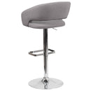 Rothko Modern Bar Stool Rounded Mid-Back Stool With Height Adjustable Swivel Seat