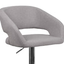 Rothko Modern Bar Stool Rounded Mid-Back Stool With Height Adjustable Swivel Seat