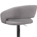 Rothko Modern Bar Stool Rounded Mid-Back Stool With Height Adjustable Swivel Seat
