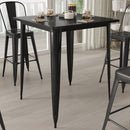 Rothko Bar Height Patio Dining Table with Metal Frame and 31.5" Square Top