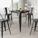 Rothko Bar Height Patio Dining Table with Metal Frame and 31.5" Square Top