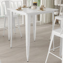 Rothko Bar Height Patio Dining Table with Metal Frame and 31.5" Square Top