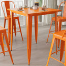 Rothko Bar Height Patio Dining Table with Metal Frame and 31.5" Square Top