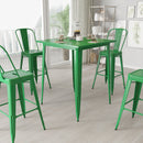 Rothko Bar Height Patio Dining Table with Metal Frame and 31.5" Square Top