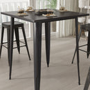 Rothko Bar Height Patio Dining Table with Metal Frame and 31.5" Square Top