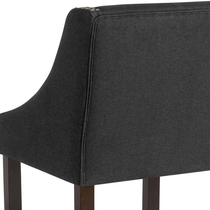 Taylorsville 30 Inch Bar Height Stool with Nailhead Trim
