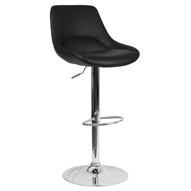 Sonders Adjustable Height Barstool with Support Pillow and Chrome Base with Footrest