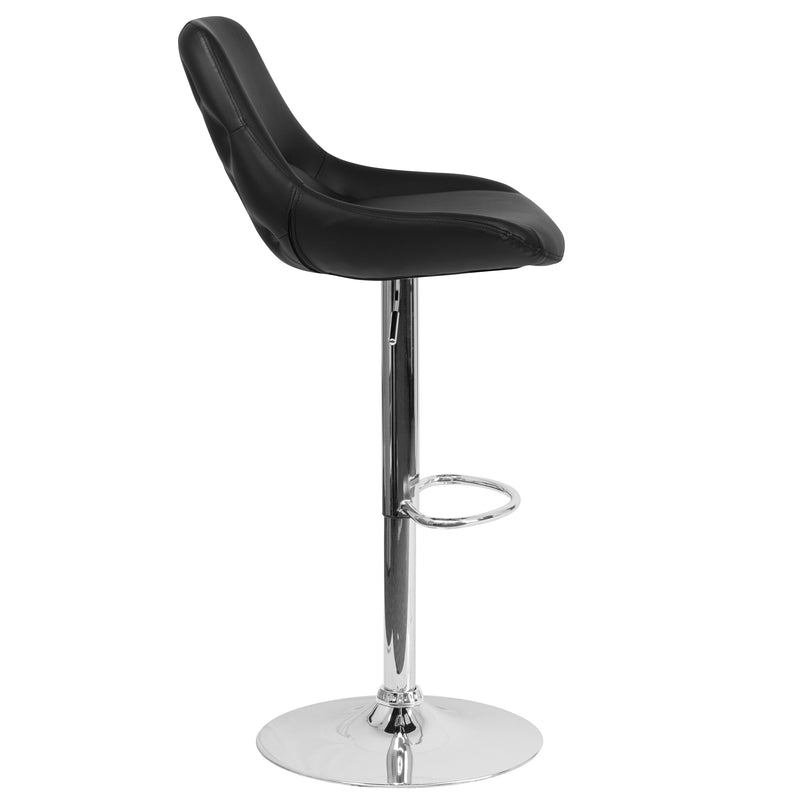 Sonders Adjustable Height Barstool with Support Pillow and Chrome Base with Footrest