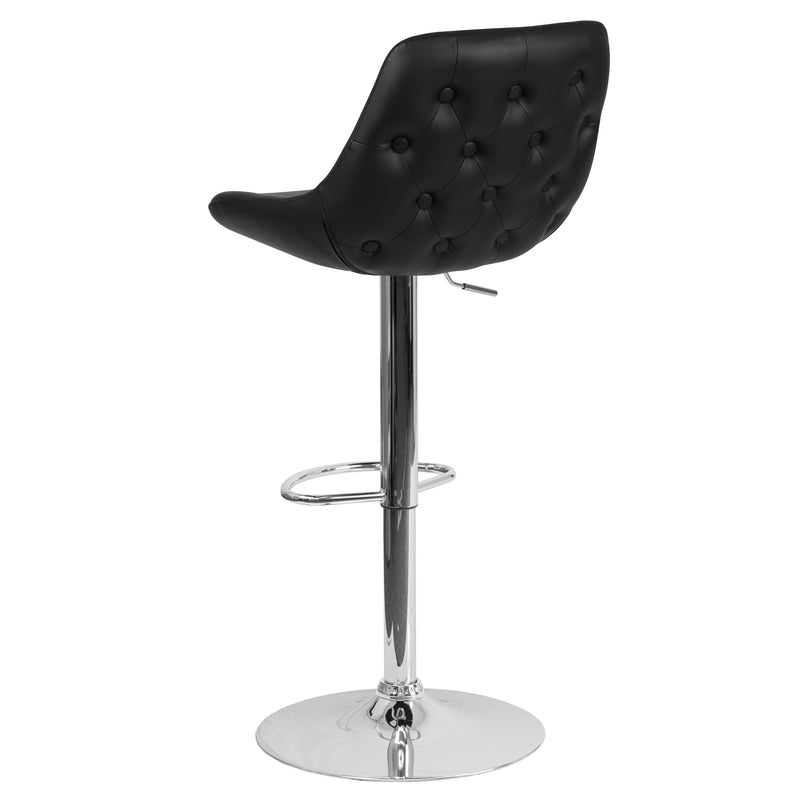 Sonders Adjustable Height Barstool with Support Pillow and Chrome Base with Footrest