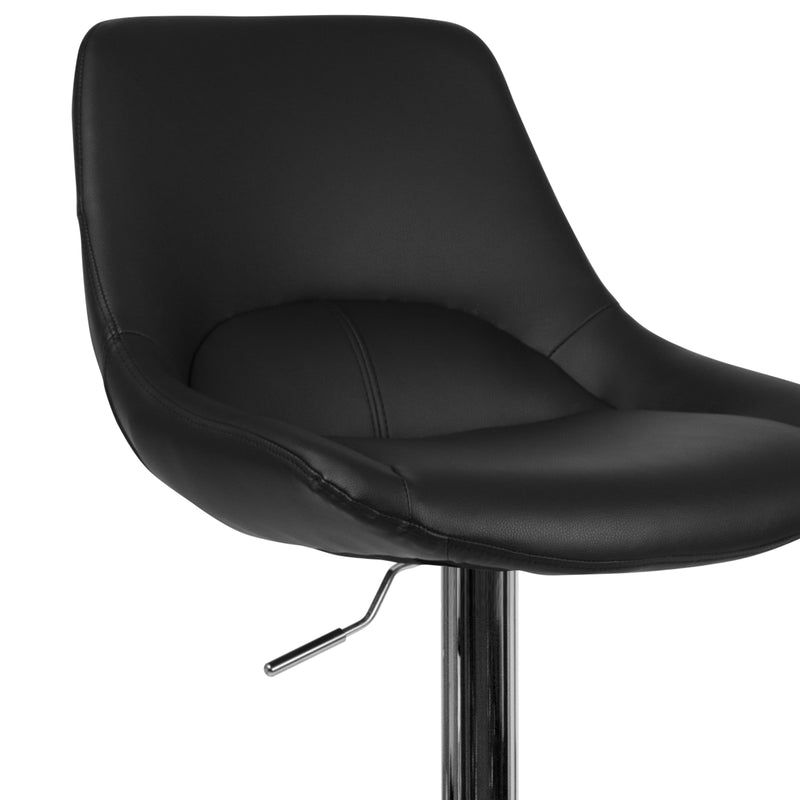 Sonders Adjustable Height Barstool with Support Pillow and Chrome Base with Footrest