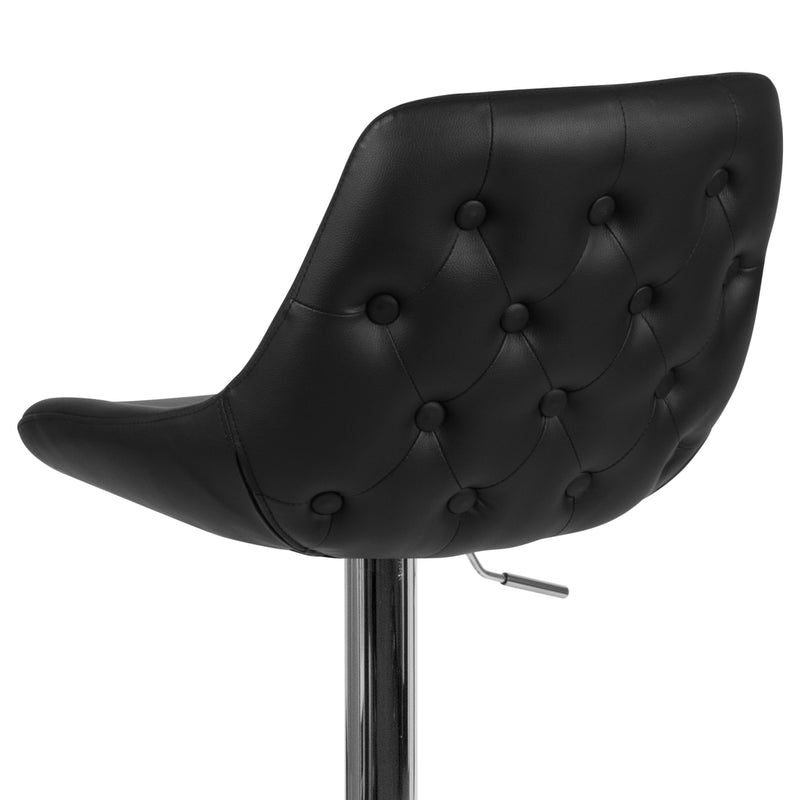 Sonders Adjustable Height Barstool with Support Pillow and Chrome Base with Footrest