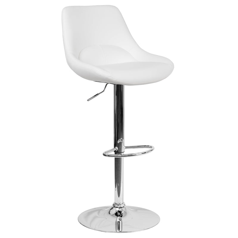 Sonders Adjustable Height Barstool with Support Pillow and Chrome Base with Footrest