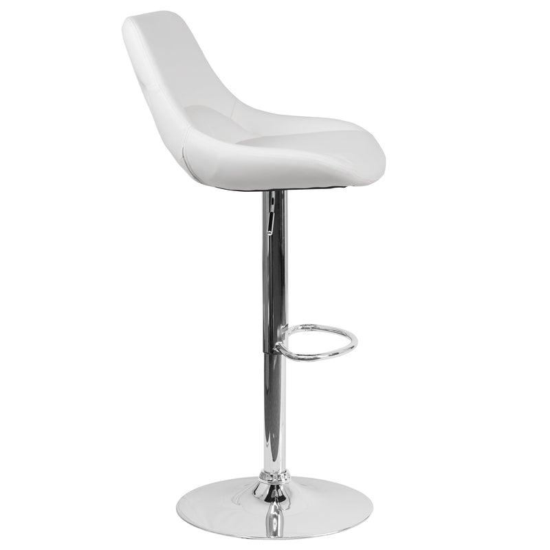 Sonders Adjustable Height Barstool with Support Pillow and Chrome Base with Footrest