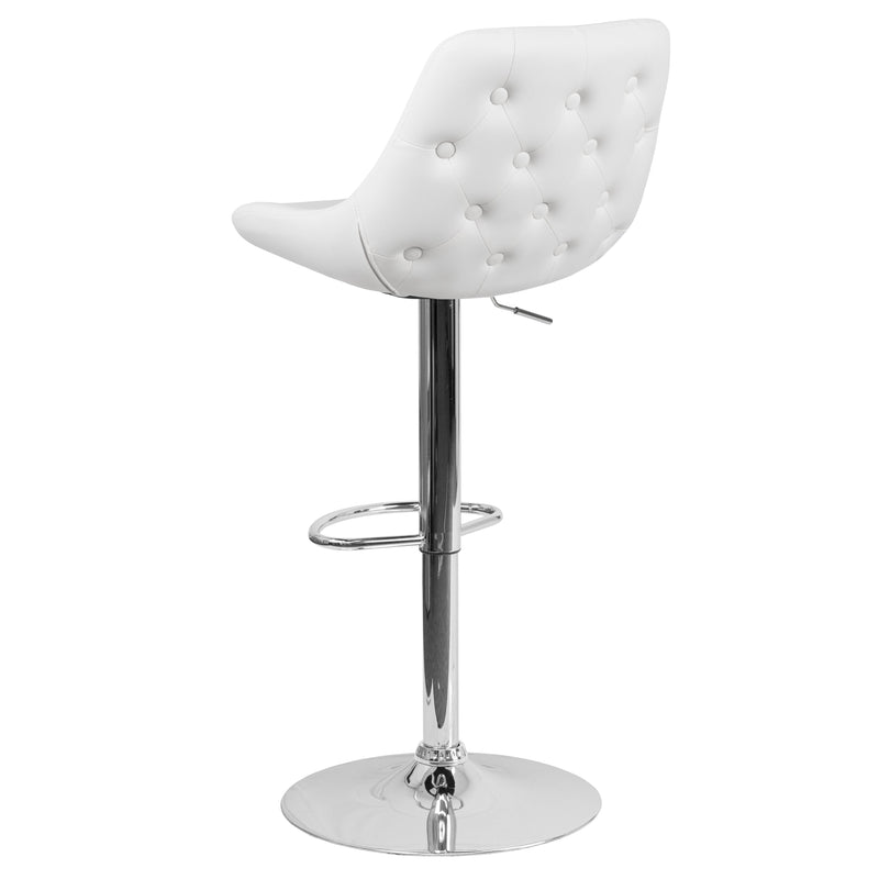 Sonders Adjustable Height Barstool with Support Pillow and Chrome Base with Footrest