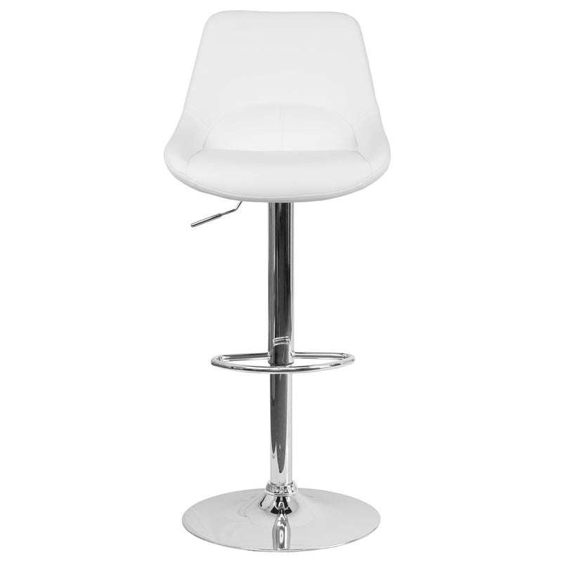 Sonders Adjustable Height Barstool with Support Pillow and Chrome Base with Footrest