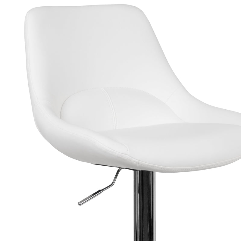 Sonders Adjustable Height Barstool with Support Pillow and Chrome Base with Footrest
