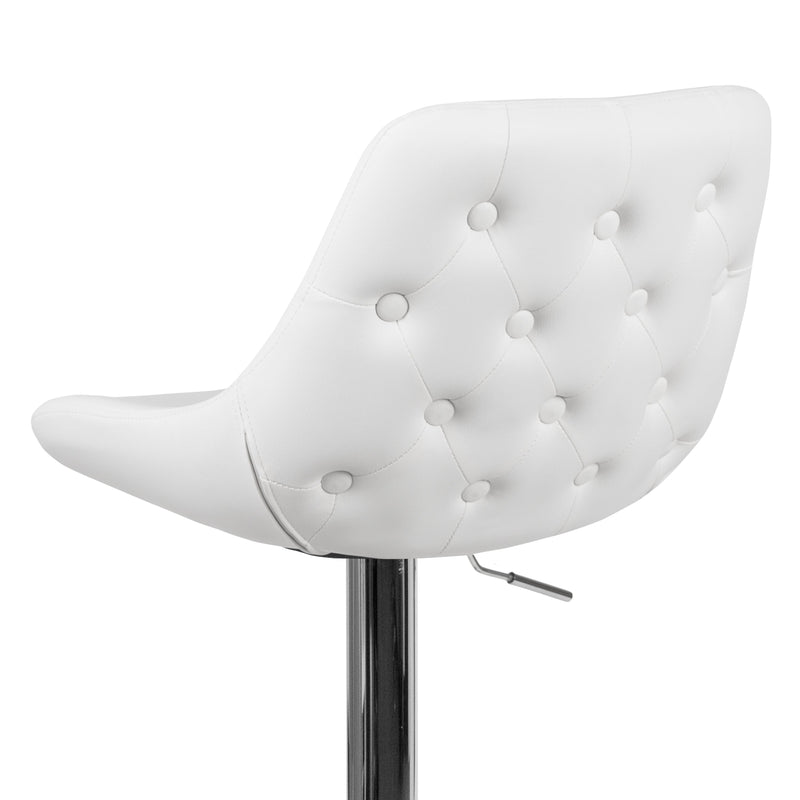 Sonders Adjustable Height Barstool with Support Pillow and Chrome Base with Footrest