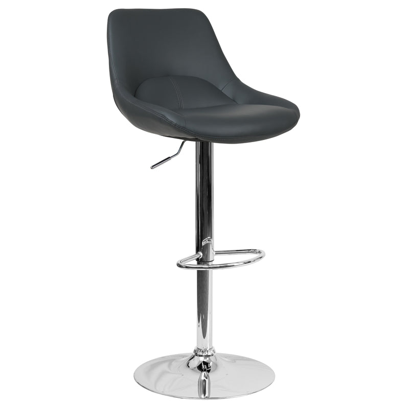 Sonders Adjustable Height Barstool with Support Pillow and Chrome Base with Footrest