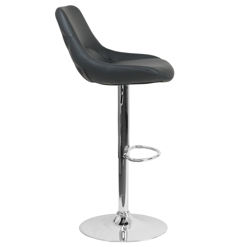 Sonders Adjustable Height Barstool with Support Pillow and Chrome Base with Footrest