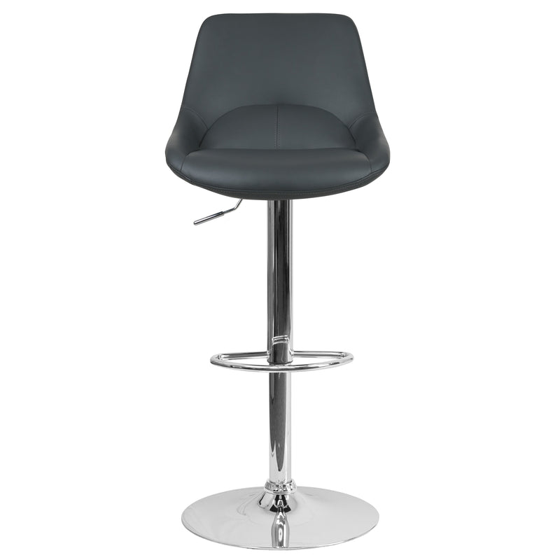 Sonders Adjustable Height Barstool with Support Pillow and Chrome Base with Footrest