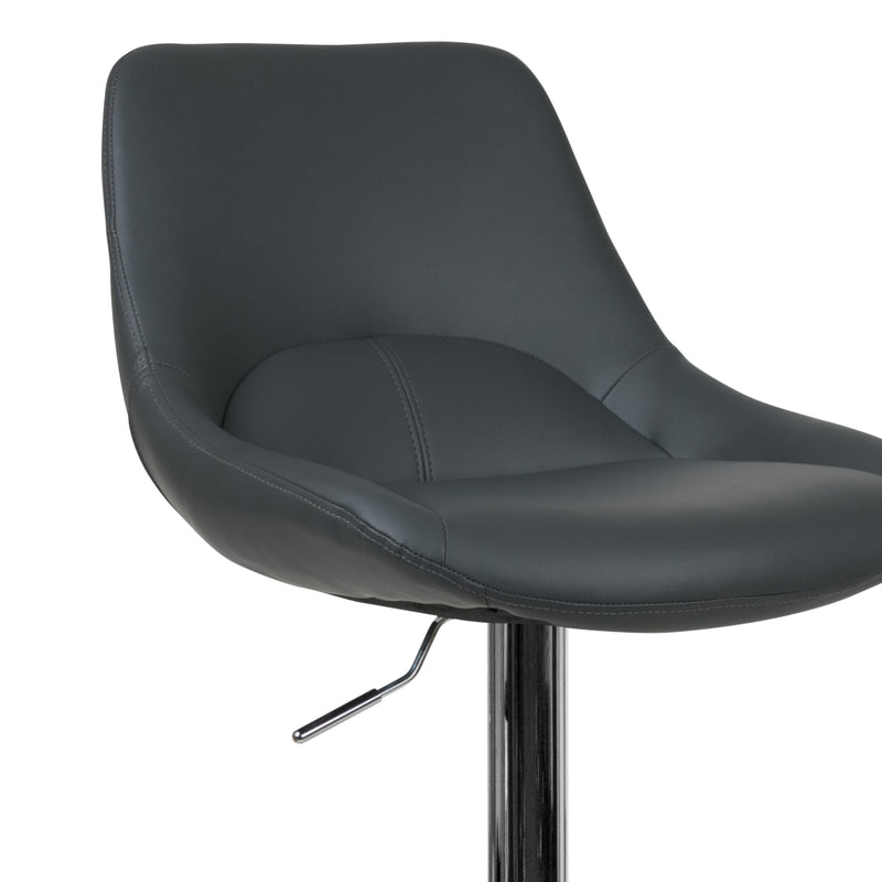 Sonders Adjustable Height Barstool with Support Pillow and Chrome Base with Footrest