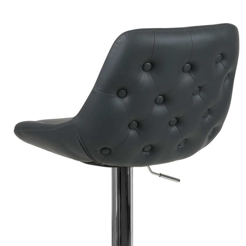 Sonders Adjustable Height Barstool with Support Pillow and Chrome Base with Footrest