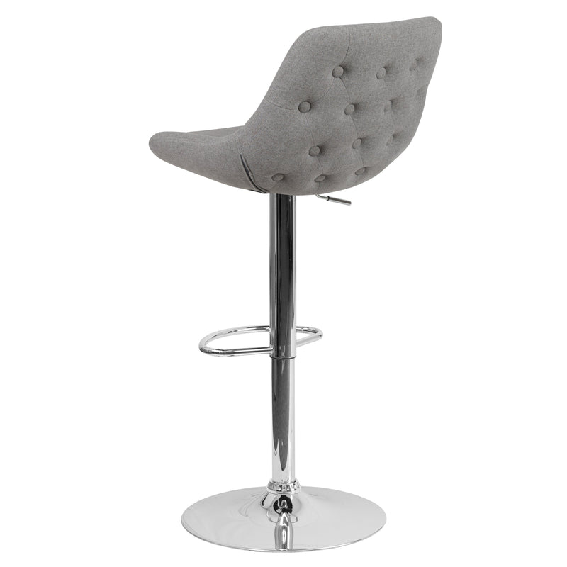 Sonders Adjustable Height Barstool Contemporary Barstool with Support Pillow and Chrome Base with Footrest