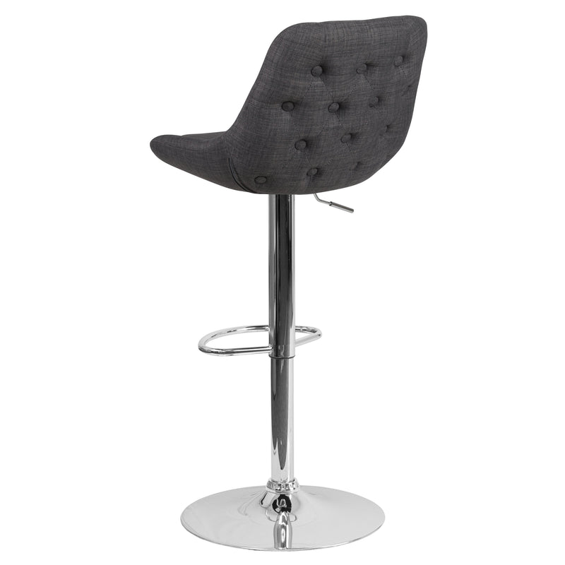 Sonders Adjustable Height Barstool Contemporary Barstool with Support Pillow and Chrome Base with Footrest