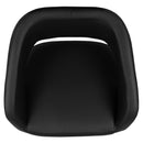 Rothko Contemporary Adjustable Height Barstool with Rounded Mid-Back and Gold Base