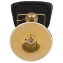 Rothko Contemporary Adjustable Height Barstool with Rounded Mid-Back and Gold Base