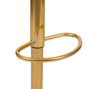 Set of 2 Contemporary Height Adjustable Swivel Stools with Footrest