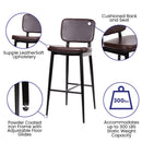 Regency Barstools with Integrated Footrest - Set of 2
