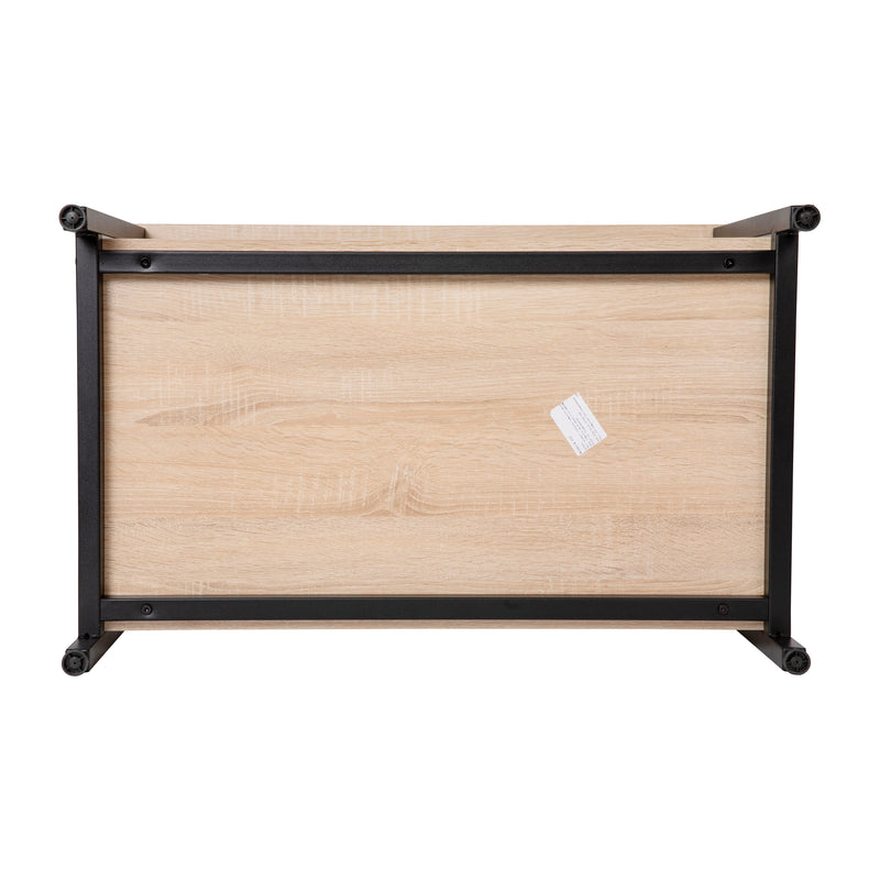 Bromwell Coffee Table Rustic Driftwood And Metal Frame Coffee Table With Storage