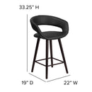 Plath 24 Inch Ultramodern Bar Counter Stool With Upholstered Seat