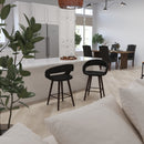 Plath 24 Inch Ultramodern Bar Counter Stool With Upholstered Seat