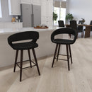 Plath 24 Inch Ultramodern Bar Counter Stool With Upholstered Seat