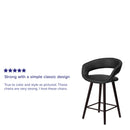 Plath 24 Inch Ultramodern Bar Counter Stool With Upholstered Seat